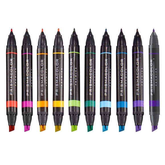 Prismacolor Technique Double-Ended Art Markers Fine and Chisel Tip 10 Count NEW! - Picture 3 of 5
